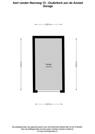 Floorplan - Aart van der Neerweg 12, 1191 EE Ouderkerk aan de Amstel